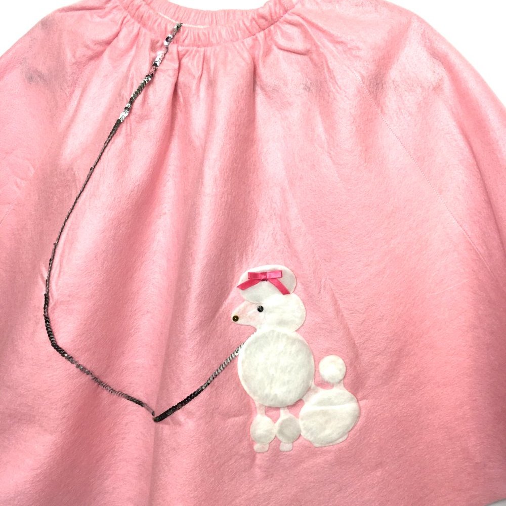 50’s Pink Poodle Felt Skirt Childs New Old Stock NWOT - Picture 4 of 6